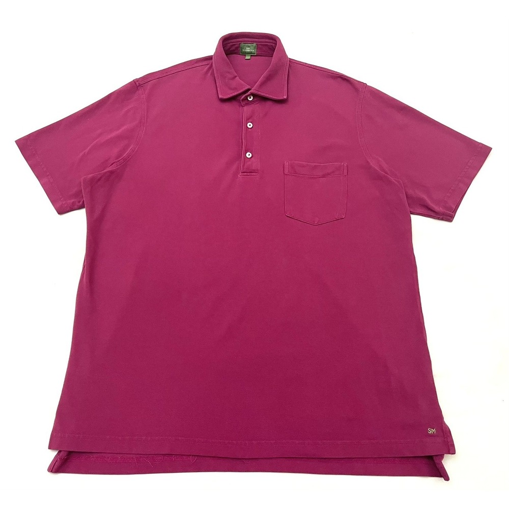 Sid Mashburn Pique Polo Shirt Men's XL Purple Short Sleeve Pocket Preppy